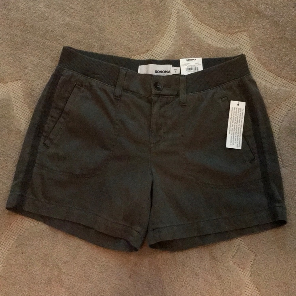 Army green shorts